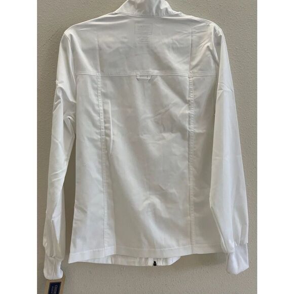 Cherokee Workwear Revolution Men Sz XS Zip Front White Scrub Jacket - Picture 6 of 16